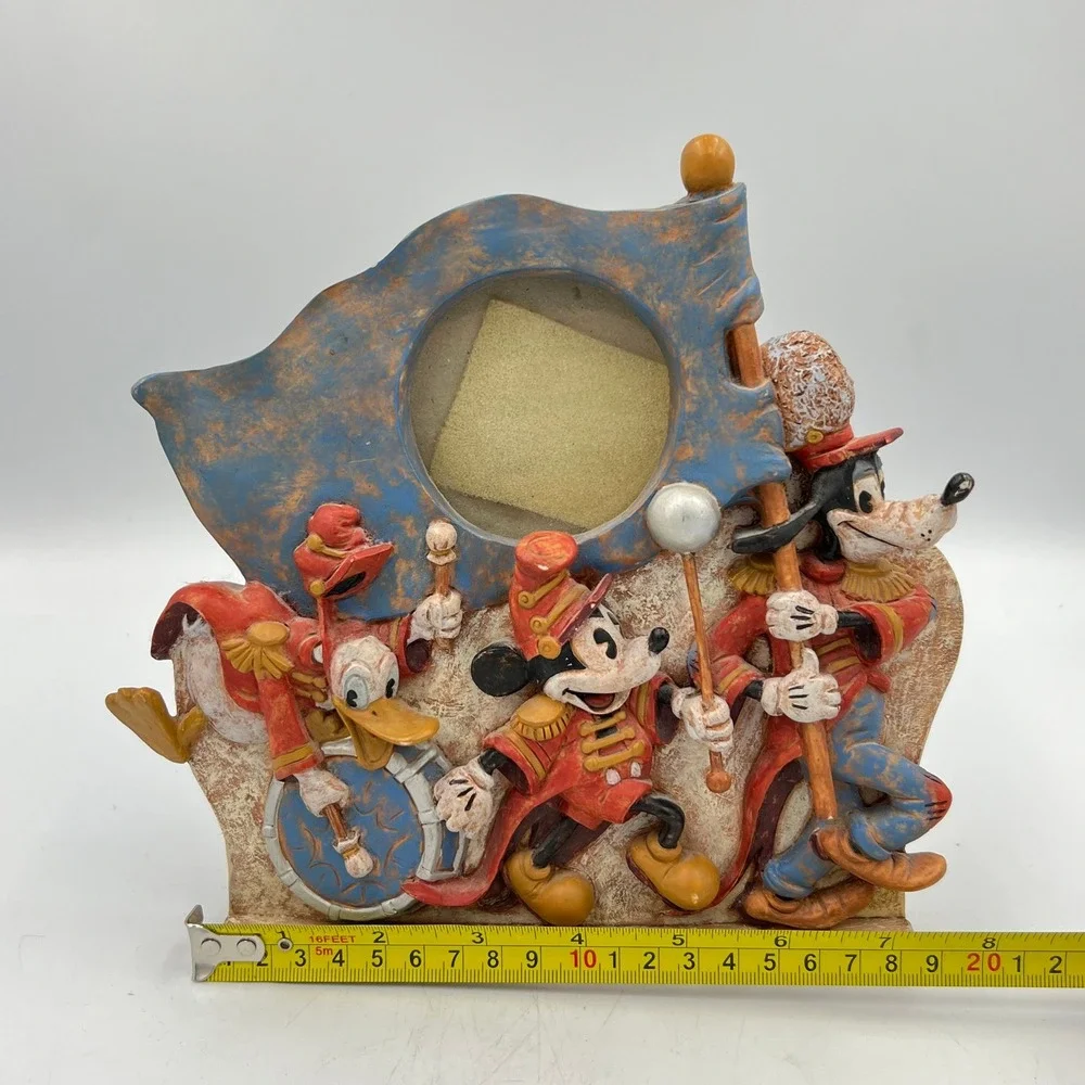 Charpente Disney Marching Band‎ Picture Frame Mickey Donald Goofy Resin Vintage